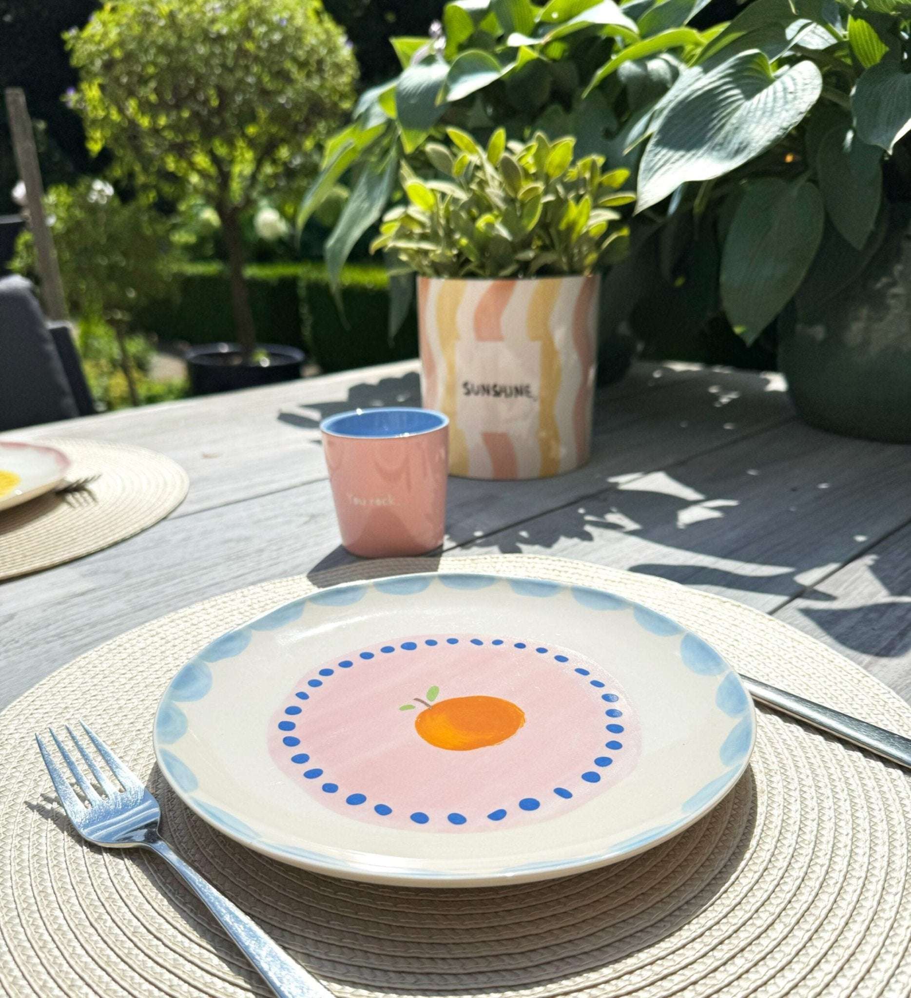 And Nook Fruit Fiesta bordenset 4 delig vrolijk gekleurd