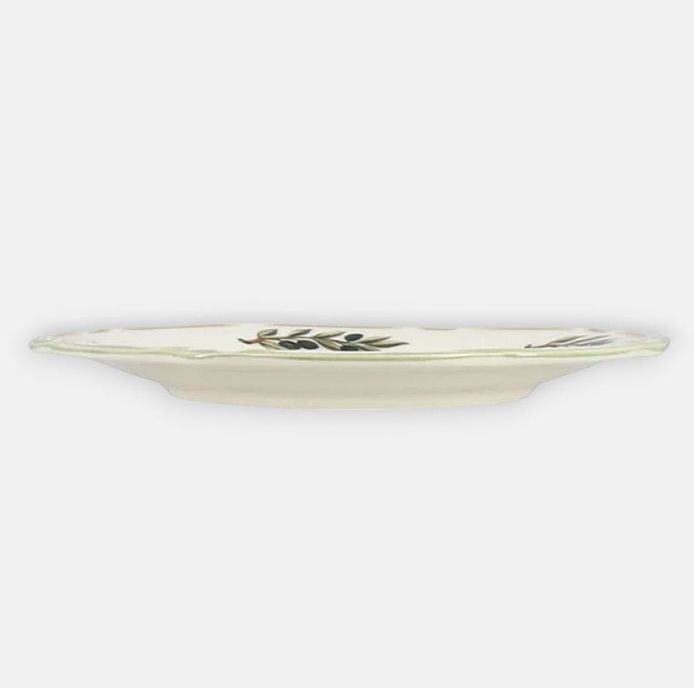 Dinerbord 26 cm met opdruk van olijftakken in mediterraan thema