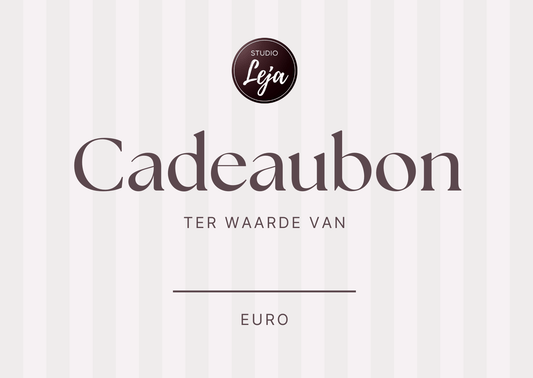 Cadeaubon van Studio Leja met nader te bepalen waarde