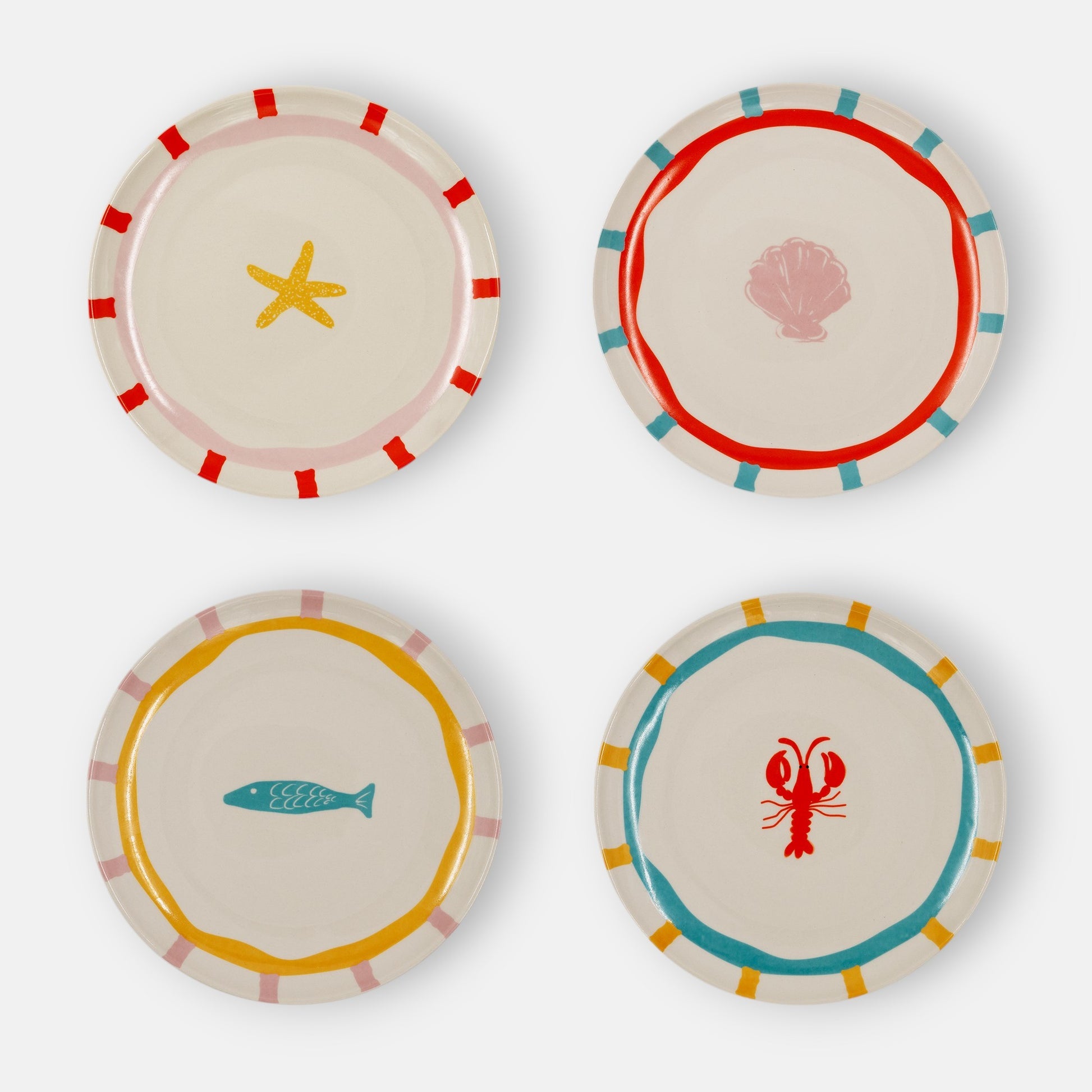 And Nook Marine bordenset 4 delig met vrolijke Marine print