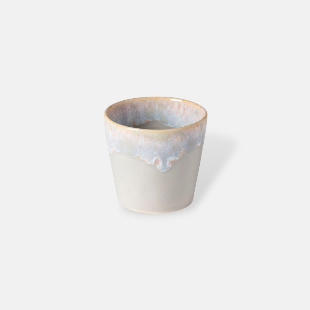 Costa Nova Grespresso espresso kopje van keramiek, 90 ml, taps toelopend design met reactief glazuur op de rand, kleur grijs