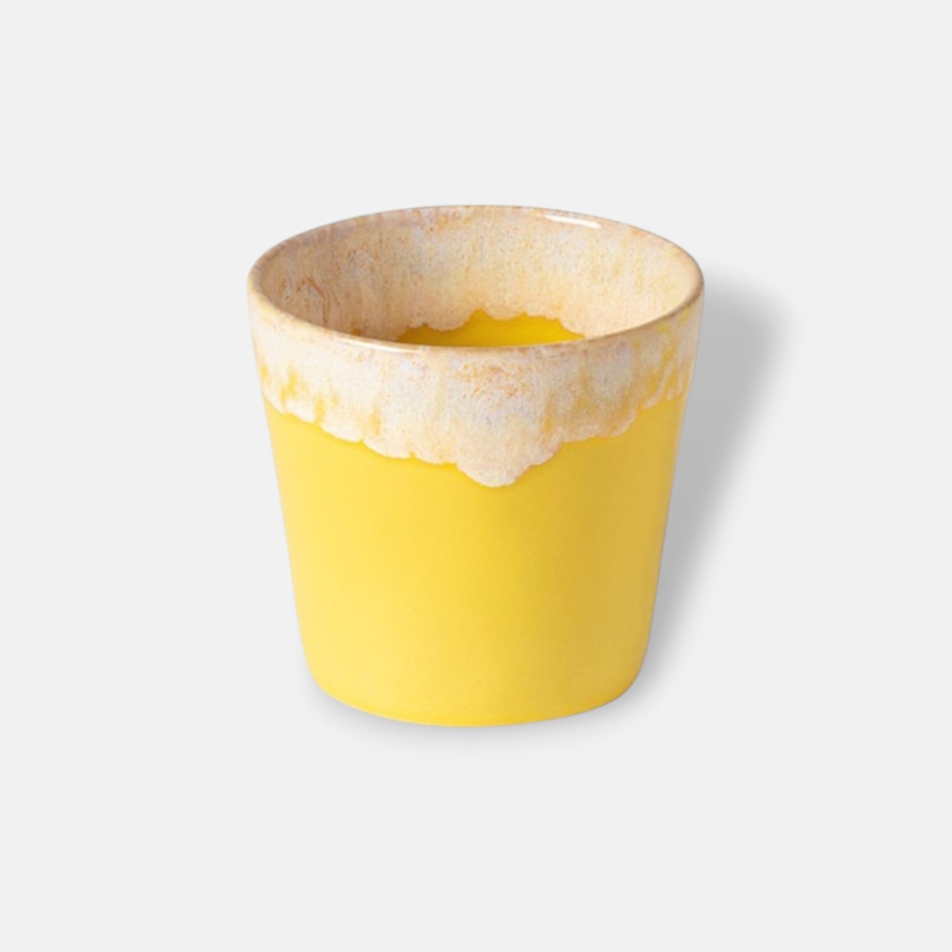 Costa Nova Grespresso lungo kopje van keramiek, 210 ml, taps toelopend design met reactief glazuur op de rand, kleur geel