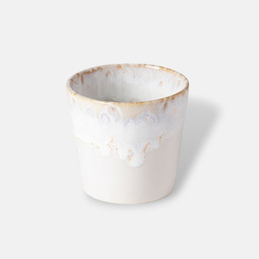 Costa Nova Grespresso lungo kopje van keramiek, 210 ml, taps toelopend design met reactief glazuur op de rand, kleur wit