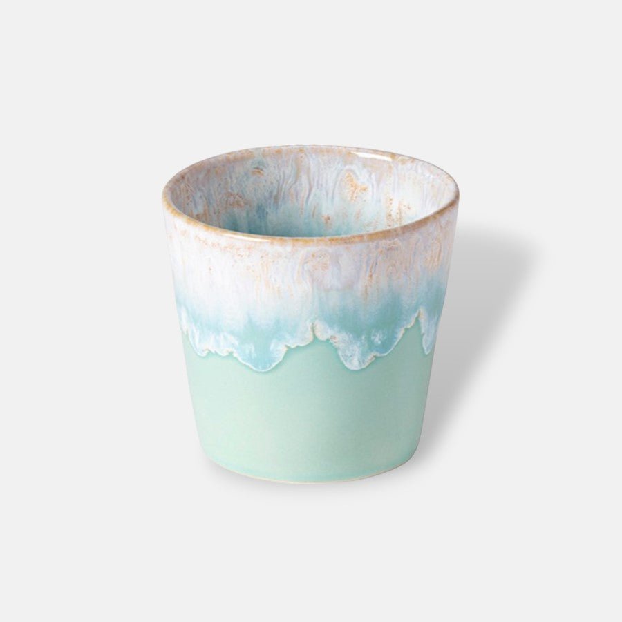 Costa Nova Grespresso lungo kopje van keramiek, 210 ml, taps toelopend design met reactief glazuur op de rand, kleur Azur