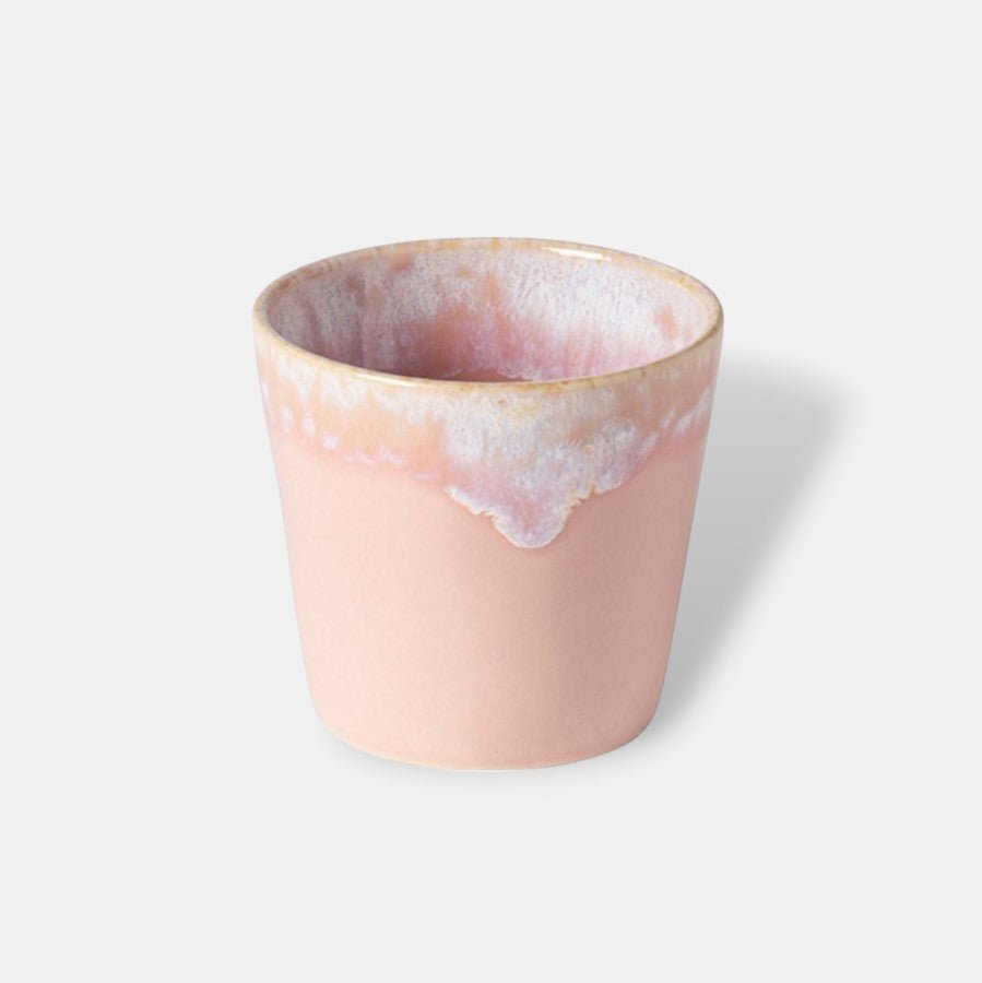 Costa Nova Grespresso lungo kopje van keramiek, 210 ml, taps toelopend design met reactief glazuur op de rand, kleur roze