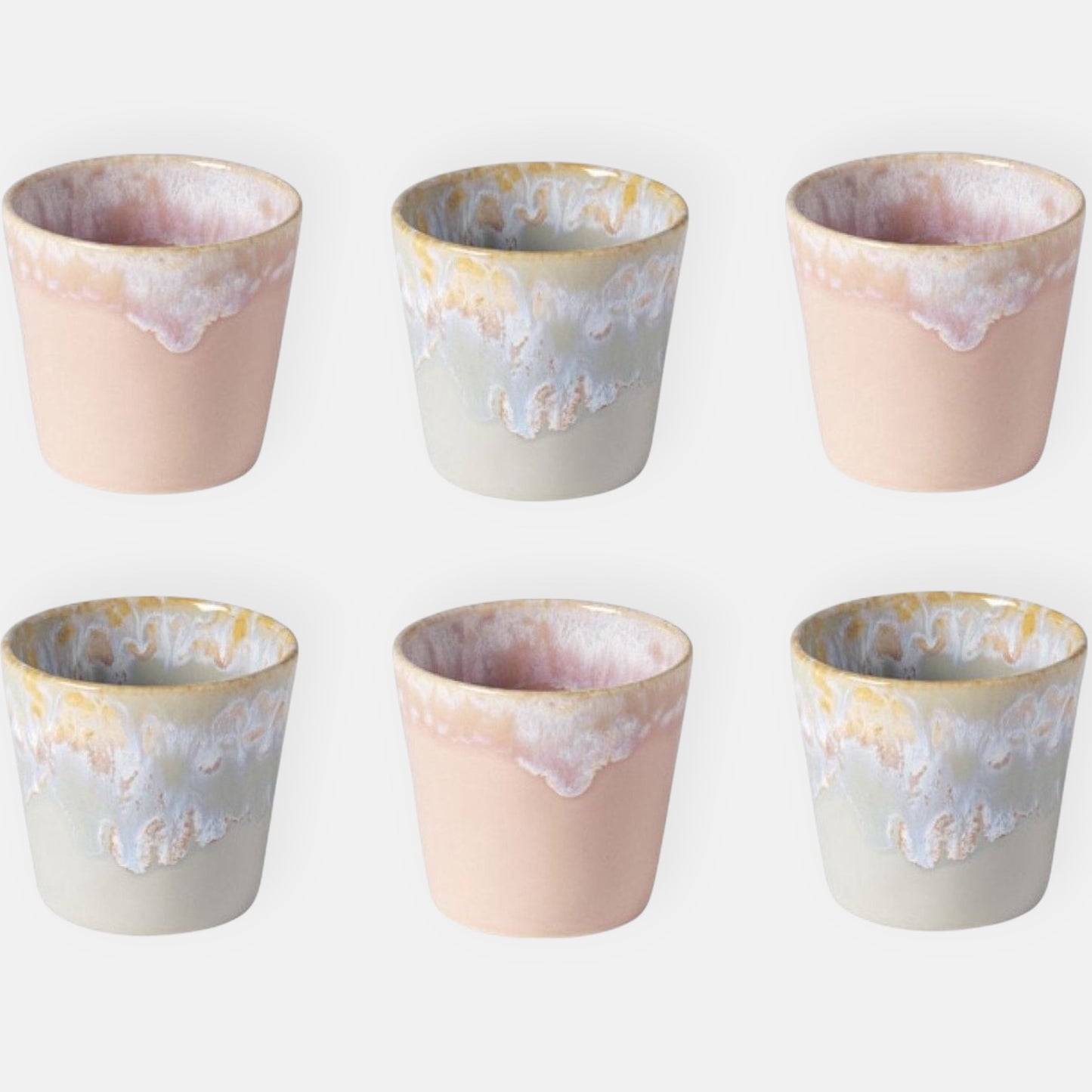 Koffiekopjes Grespresso Costa Nova handgedecoreerd | Set 6 stuks | 21 cl | Elegance