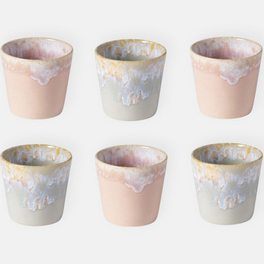 Koffiekopjes Grespresso Costa Nova handgedecoreerd | Set 6 stuks | 21 cl | Elegance