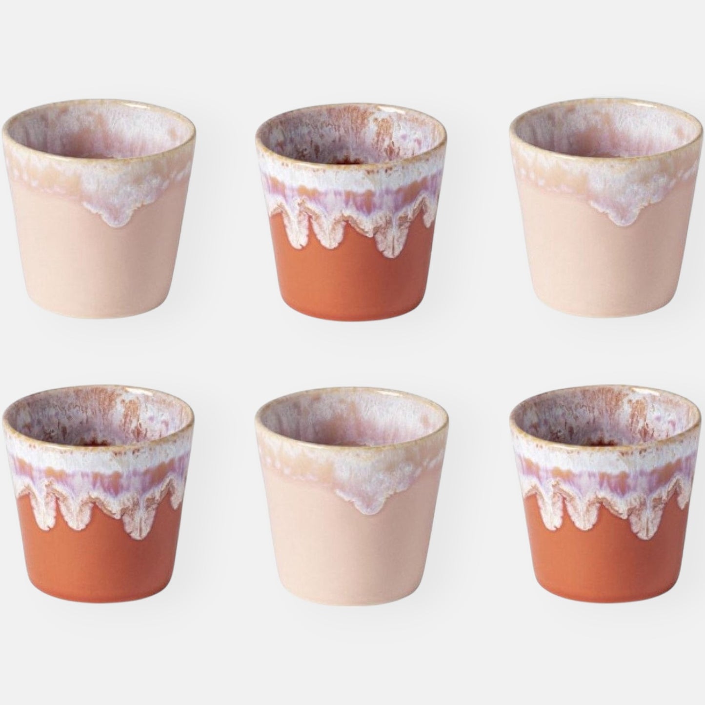 Koffiekopjes Grespresso Costa Nova handgedecoreerd | Set 6 stuks | 21 cl | Lovely