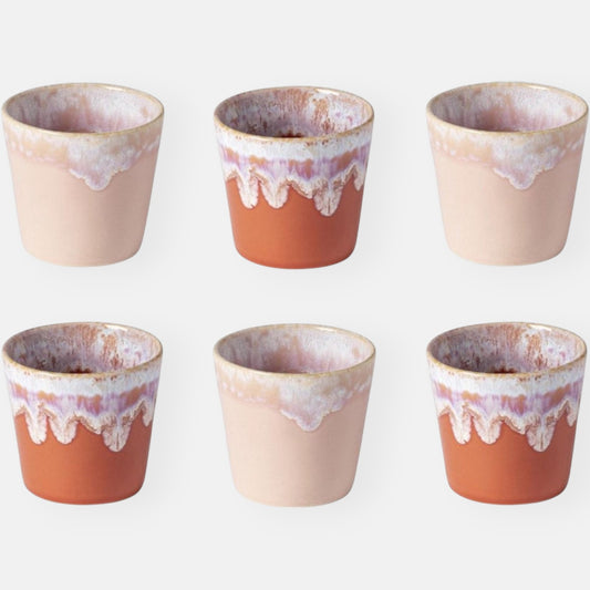 Koffiekopjes Grespresso Costa Nova handgedecoreerd | Set 6 stuks | 21 cl | Lovely