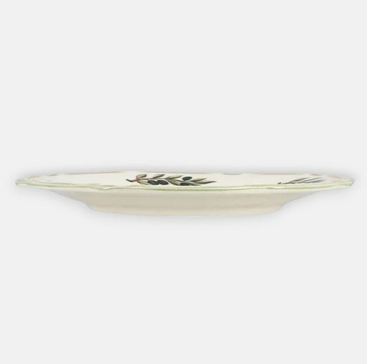Dinerbord 26 cm met opdruk van olijftakken in mediterraan thema