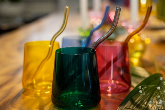 Glazen Rietjes | 4 stuks | Multicolor