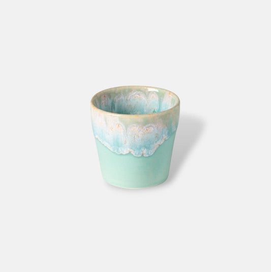 Costa Nova Grespresso espresso kopje van keramiek, 90 ml, taps toelopend design met reactief glazuur op de rand, kleur Azur