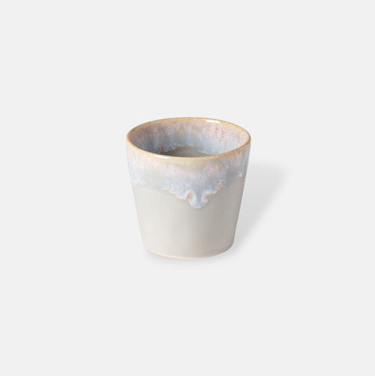 Costa Nova Grespresso espresso kopje van keramiek, 90 ml, taps toelopend design met reactief glazuur op de rand, kleur grijs
