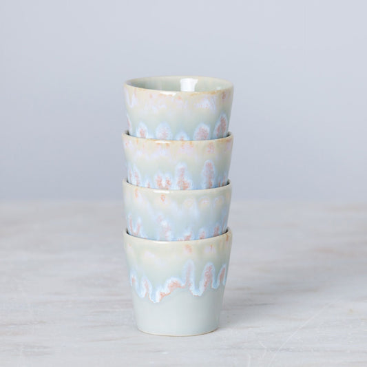 Costa Nova Grespresso lungo kopje van keramiek, 210 ml, taps toelopend design, kleur grijs

