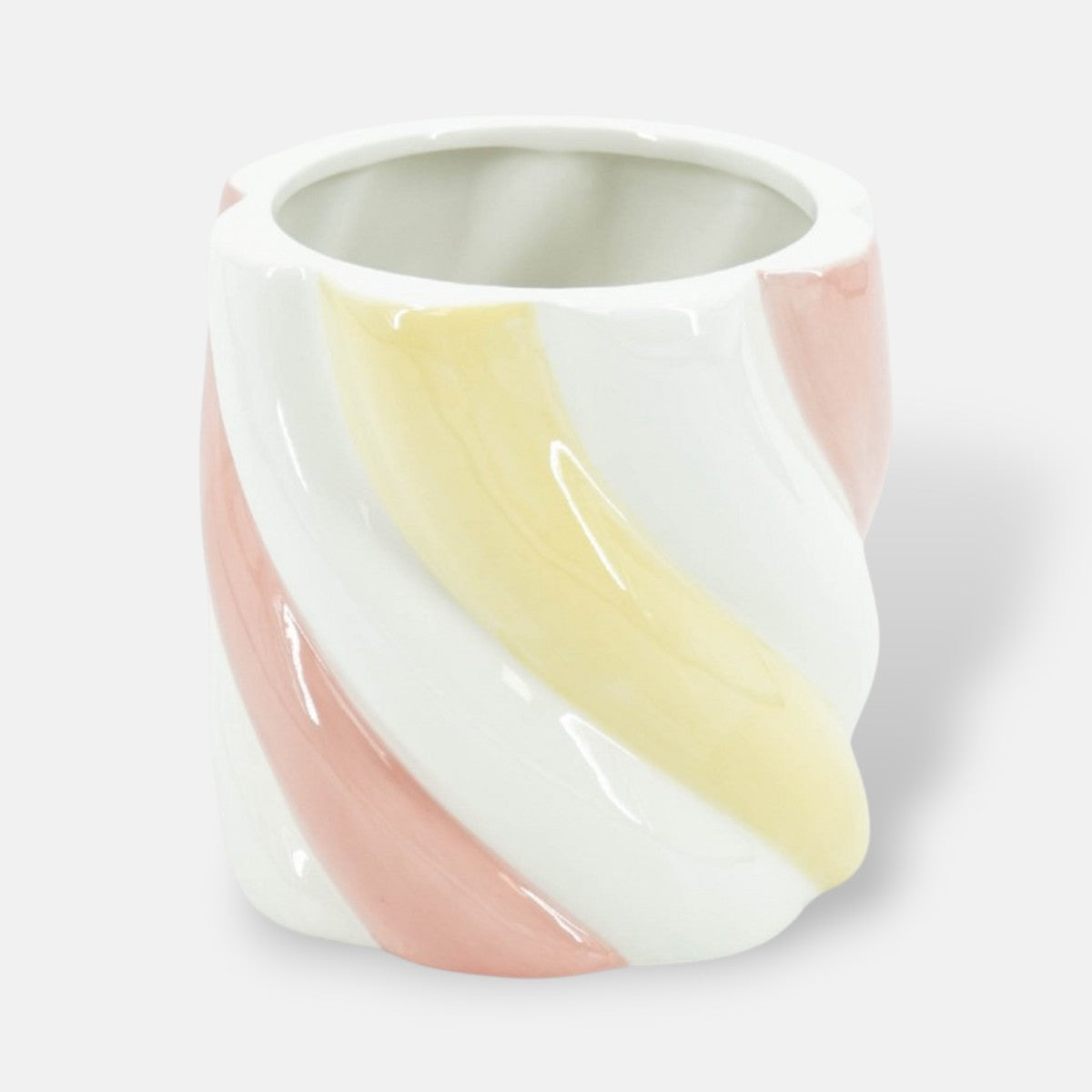 Bloempot Marshmallow | 15,5 ⌀  x 16 cm | Geel / Roze / Wit